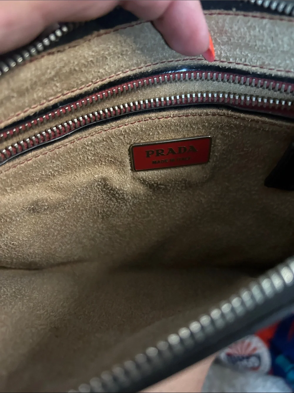 Prada Studded Leather Pochette Crossbody Bag Black Silver Studs Chain Strap